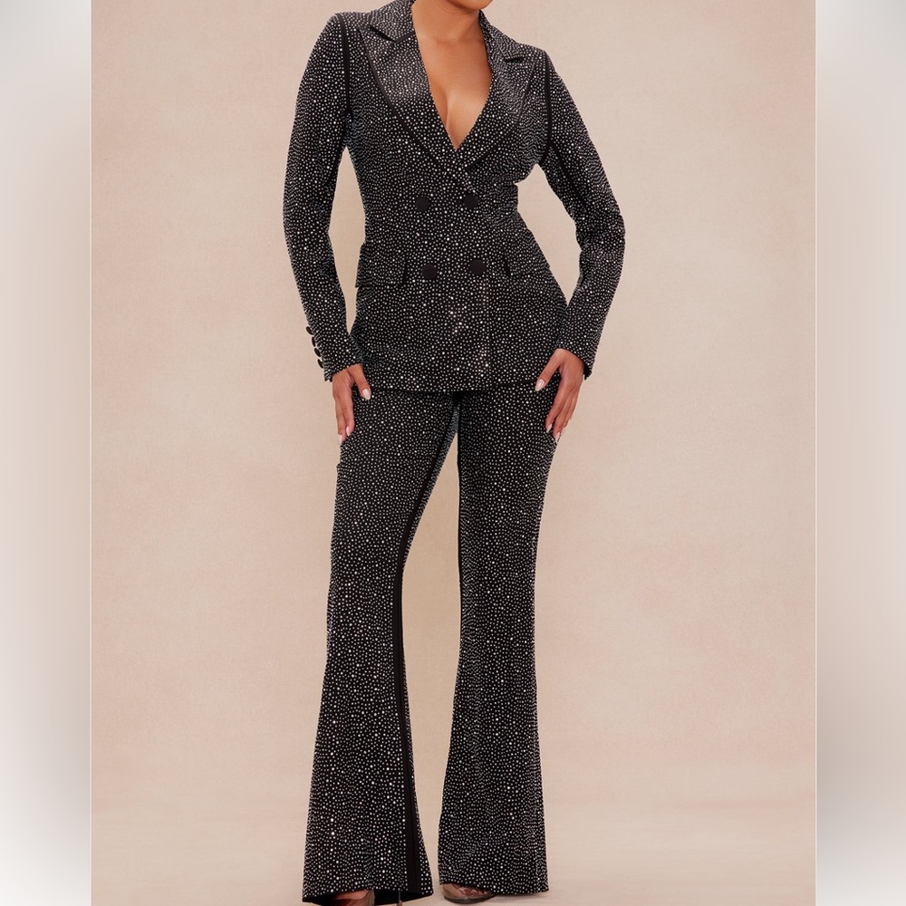 Fashion Nova Women's Pantsuit with Sparkle Detail